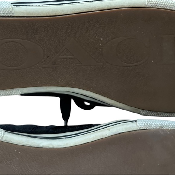 Men’s Coach Black on Black Brad Signature Logo Double C Canvas and Suede Shoes - Picture 6 of 8